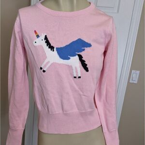 𝅺hanna Andersson unicorn rainbow pink sweater
